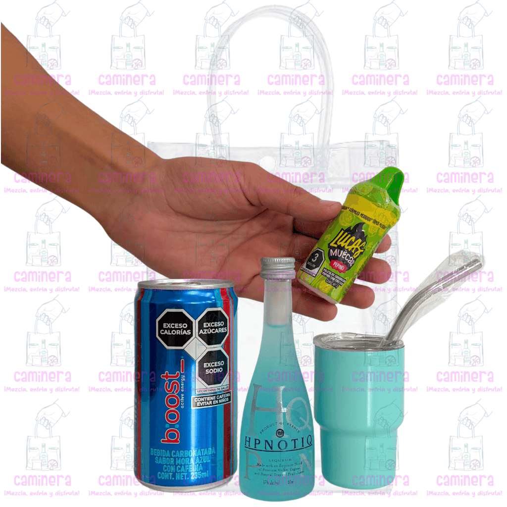 Mini Kit Bufandita Azul (Con Mini Termo)